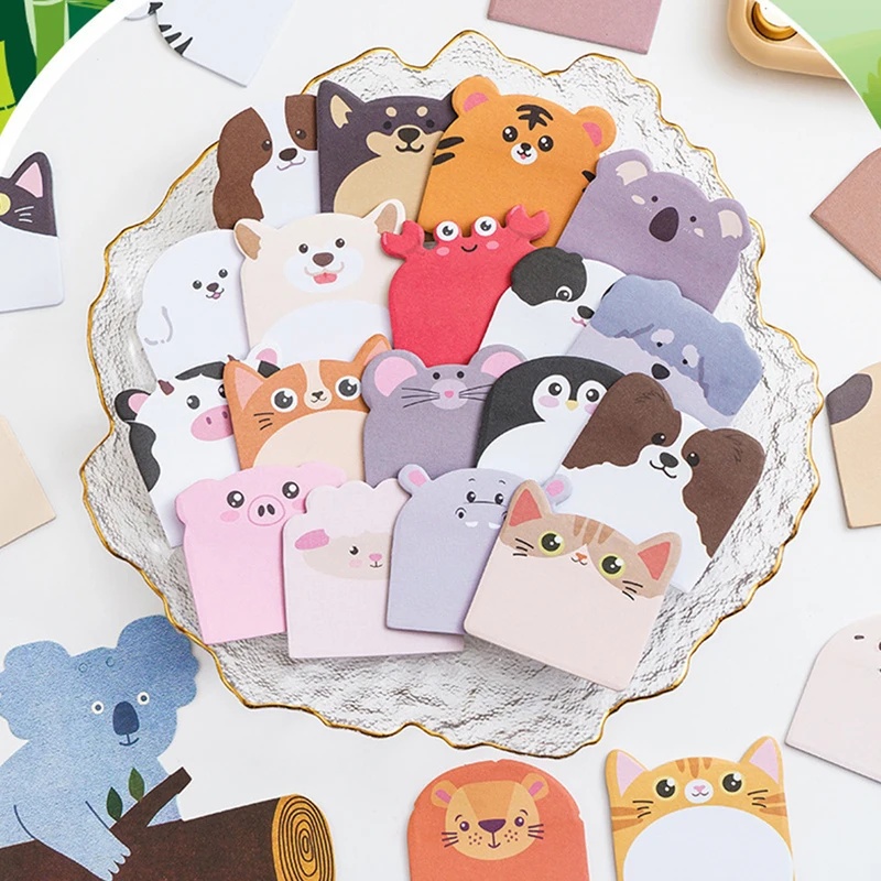 Is Stationery Office Supply - 240pcs Kartu Catatan Berbentuk Hewan Lucu,