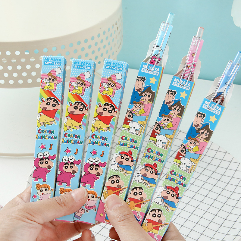 6Pcs Pena Gel Kartun Crayon Sh - Is Stationery Office Supply ulasan dan harga