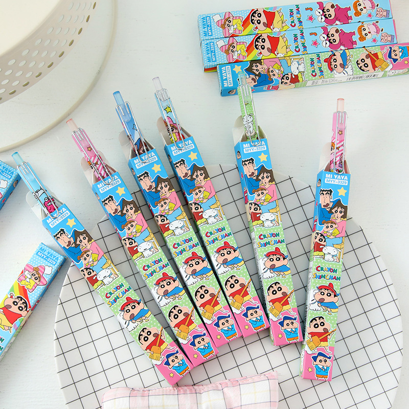 6Pcs Pena Gel Kartun Crayon Sh - Is Stationery Office Supply ulasan dan harga